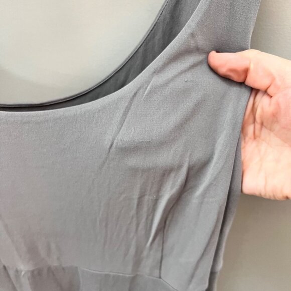 Eileen Fisher 100% Silk Gray Swing Tank Top- Size M - Picture 2 of 6